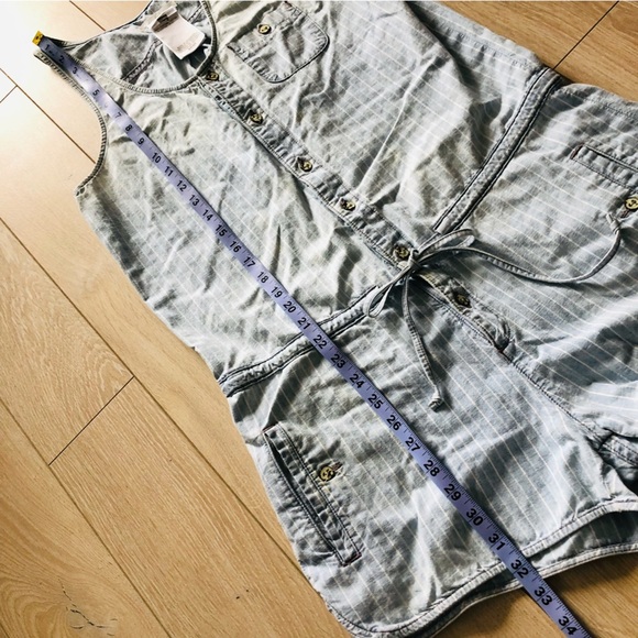 Levi’s Light Wash Chambray Striped Romper - Picture 8 of 9